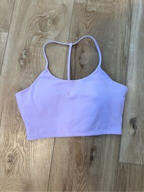 T-Back Lilac Crop Sports Bralette - Unbranded